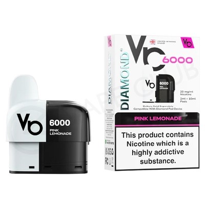 Pink Lemonade Vapes Bars Diamond 6000 Refill Pack