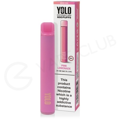 Pink Lemonade Yolo Bar M600 Disposable Vape