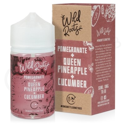 Pomegranate, Queen Pineapple & Cucumber Shortfill E-Liquid by Wild Roots 50ml