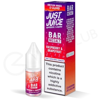 Raspberry & Grapefruit Nic Salt E-Liquid by Just Juice Bar