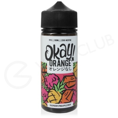 Raspberry & Pineapple Chew Shortfill E-Liquid by Okay Orange 100ml