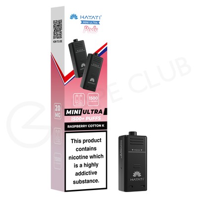 Raspberry Cotton K Hayati Mini Ultra Prefilled Pods
