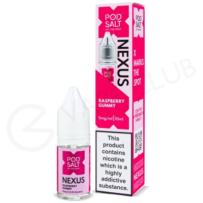 Raspberry Gummy Nic Salt E-Liquid by Pod Salt Nexus
