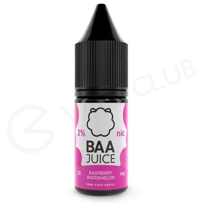 Raspberry Watermelon Nic Salt E-Liquid by Baa Juice