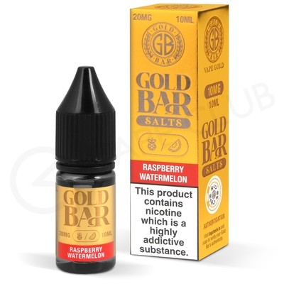 Raspberry Watermelon Nic Salt E-Liquid by Gold Bar Salts