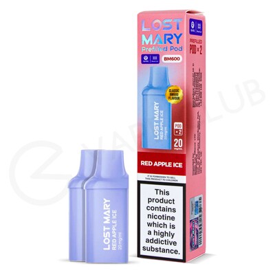 Red Apple Ice Lost Mary BM600 Prefilled Pods