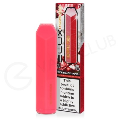 Red Apple Peach Elux Legend Solo Disposable Vape