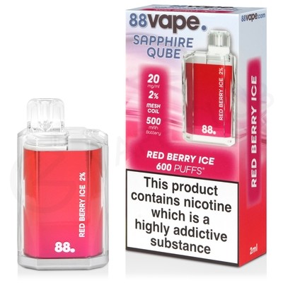 Red Berry Ice 88Vape Sapphire Qube Disposable Vape