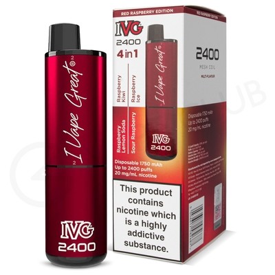 Red Raspberry Edition IVG 2400 Disposable Vape