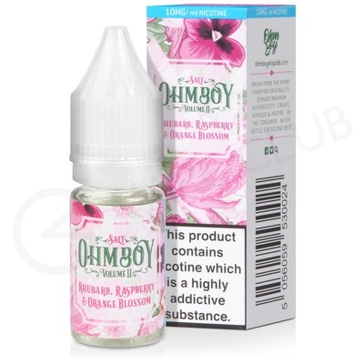 Rhubarb, Raspberry & Orange Blossom Nic Salt E-liquid by Ohm Boy Volume II