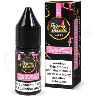 Rice Pudding & Raspberry Nic Salt E-Liquid by Dripping Desserts