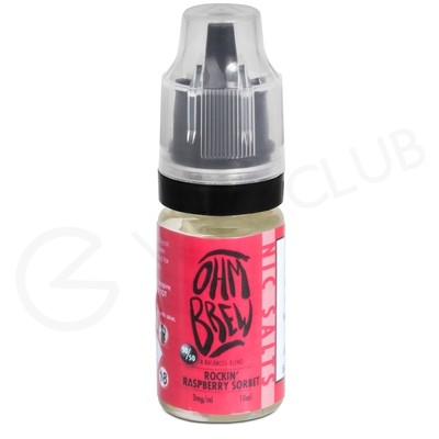Rockin Raspberry Sorbet E-liquid by Ohm Brew 50/50 Nic Salts