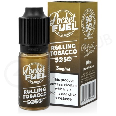 Rolling Tobacco E-lIquid by Pocket Fuel 50/50