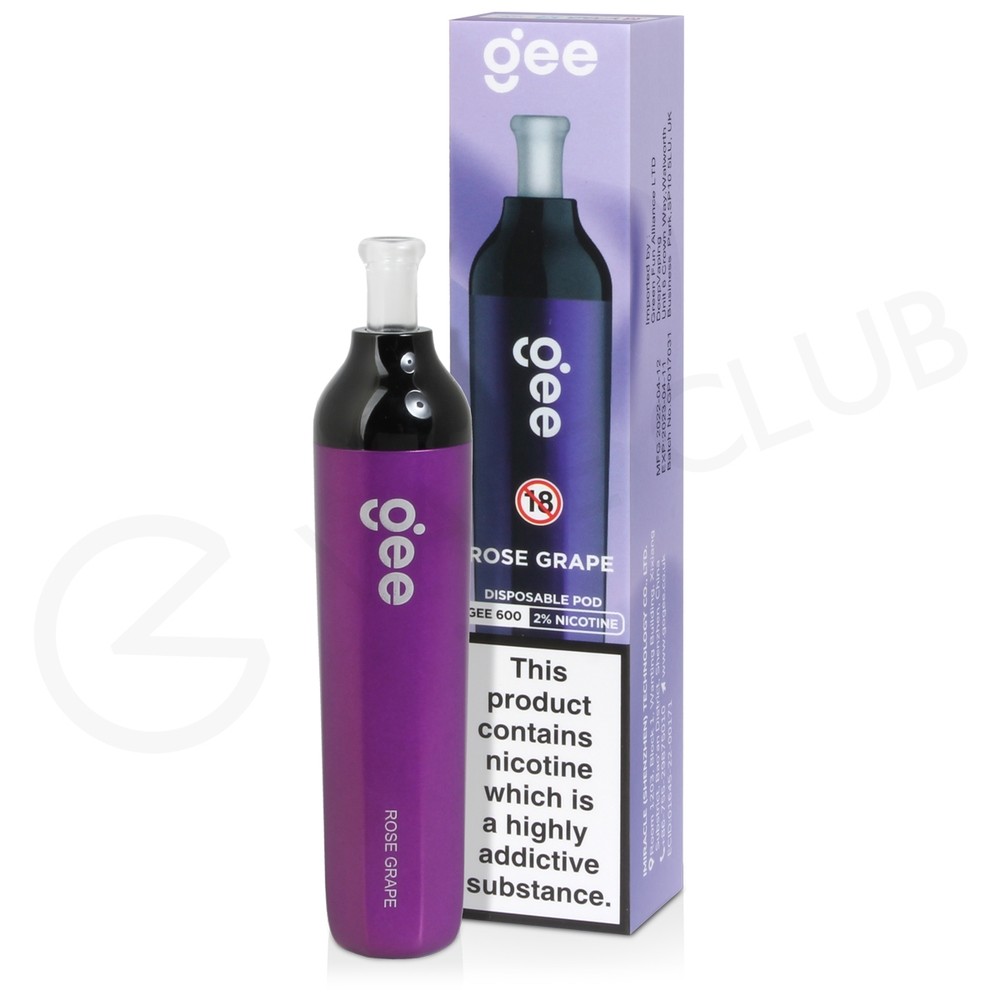 Rose Grape Gee 600 Disposable Vape By Elf Bar
