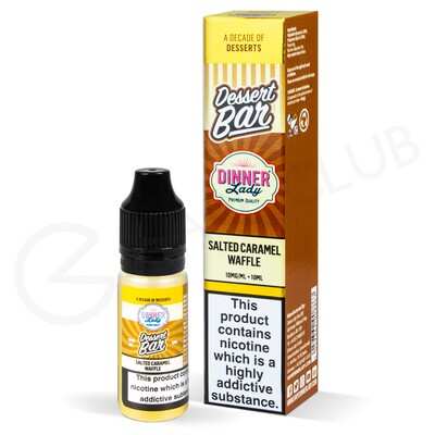 Salted Caramel Waffle Nic Salt E-Liquid by Dinner Lady Dessert Bar Salts