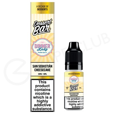 San Sebastian Cheesecake Nic Salt E-Liquid by Dinner Lady Dessert Bar Salts