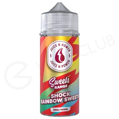 Shock Rainbow Sweets Shortfill E-Liquid by Juice N Power 100ml