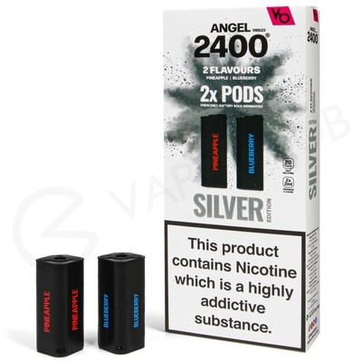 Silver Edition Vapes Bars Angel 2400 Prefilled Pods