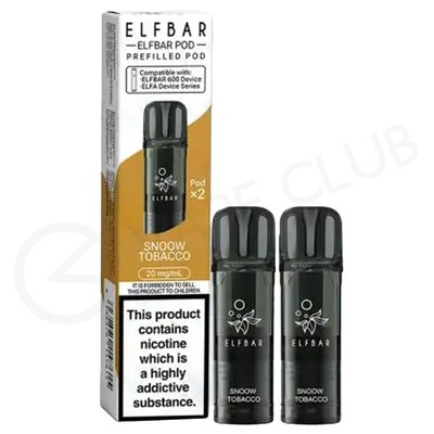 Snoow Tobacco Elf Bar 600 Prefilled Pods