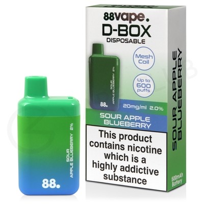 Sour Apple Blueberry 88Vape D-Box Disposable Vape