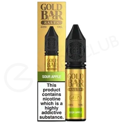 Sour Apple Nic Salt E-Liquid by Gold Bar Salts