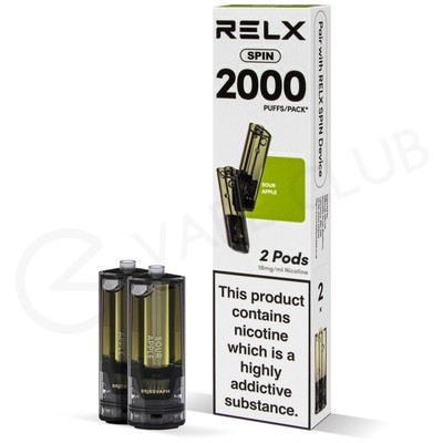 Sour Apple Relx Spin Prefilled Pods