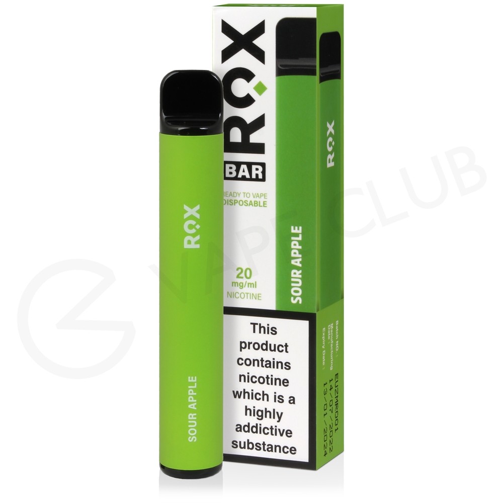 Sour Apple Rox Bar 600 Disposable Vape