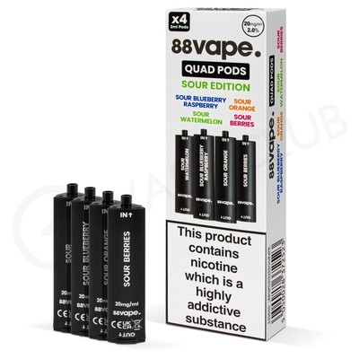 Sour Edition 88Vape Quad Prefilled Pods