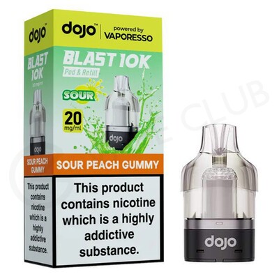 Sour Peach Gummy Dojo Blast 10K Refill Pack