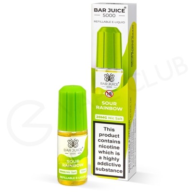 Sour Rainbow Nic Salt E-Liquid by Bar Juice 5000