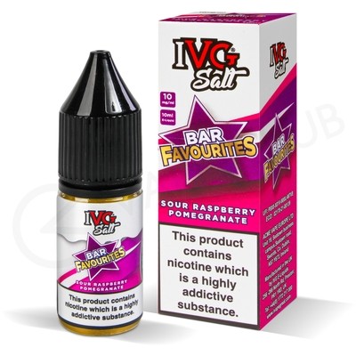 Sour Raspberry Pomegranate Nic Salt E-Liquid by IVG Bar Salt Favourites