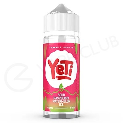 Sour Raspberry Watermelon Ice Shortfill E-Liquid by Yeti Summit Series 100ml
