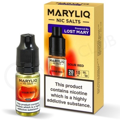 Sour Red Nic Salt E-Liquid by Lost Mary Maryliq