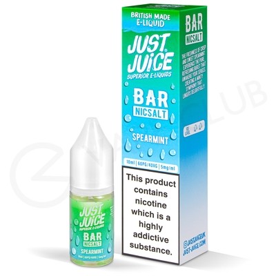 Spearmint Nic Salt E-Liquid by Just Juice Bar