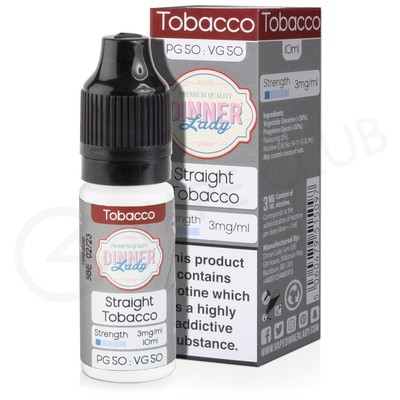 Straight Tobacco E-Liquid by Dinner Lady 50/50