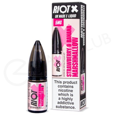 Strawberry & Banana Marshmallow Nic Salt E-Liquid by Riot X