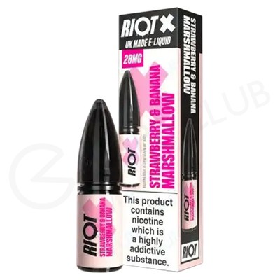 Strawberry & Banana Marshmallow Nic Salt E-Liquid by Riot X