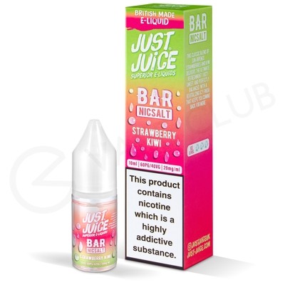 Strawberry & Kiwi Nic Salt E-Liquid Just Juice Bar