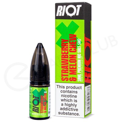 Strawberry & Melon Chew Nic Salt E-Liquid by Riot X