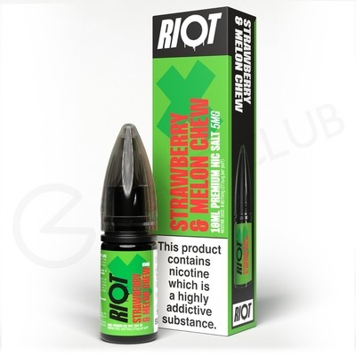 Strawberry & Melon Chew Nic Salt E-Liquid by Riot X