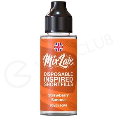 Strawberry Banana Shortfill E-Liquid by Mix Labs 100ml