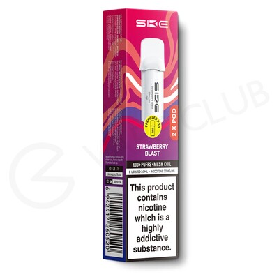 Strawberry Blast SKE Crystal 600 Pro Prefilled Pods