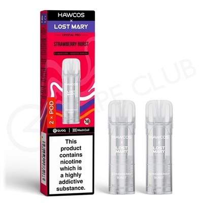 Strawberry Burst Hawcos x Lost Mary Crystal Pro Prefilled Pods