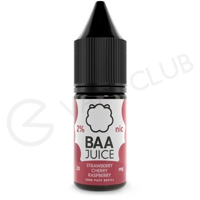 Strawberry, Cherry &amp; Raspberry Nic Salt E-Liquid by Baa Juice