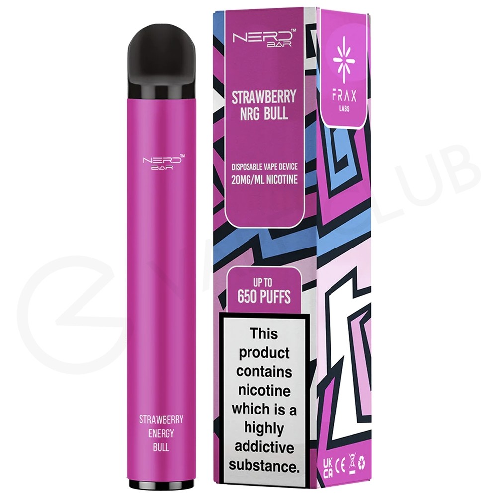 Strawberry Energy Drink Nerd Bar Disposable Vape