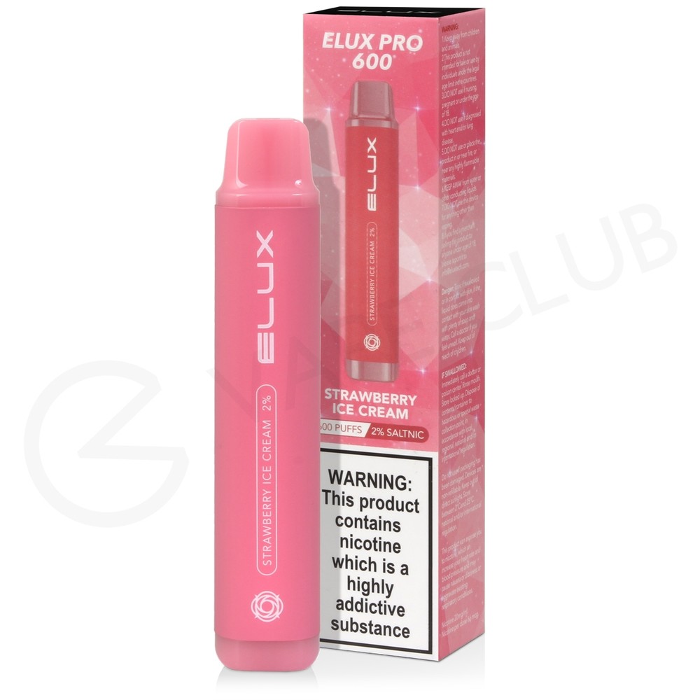 Strawberry Ice Cream Elux Pro 600 Disposable Vape
