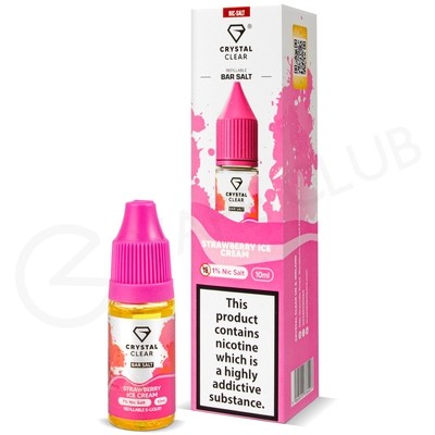 Strawberry Ice Cream Nic Salt E-Liquid by Crystal Clear