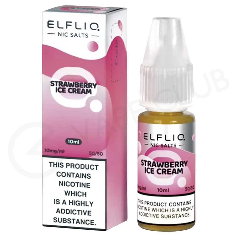 Strawberry Ice Cream Nic Salt ELiquid by Elf Bar Elfliq