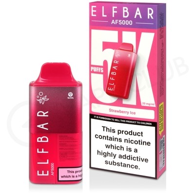 Strawberry Ice Elf Bar AF5000 Disposable Vape Kit