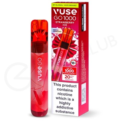 Strawberry Ice Vuse Go 1000 Disposable Vape